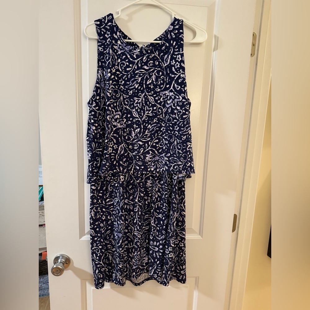 Hatley Navy and White Floral Maxi Dress